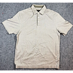 Jos A Bank Reserve Polo Shirt Men's Large Tan Short Sleeve Cotton Classic Fit